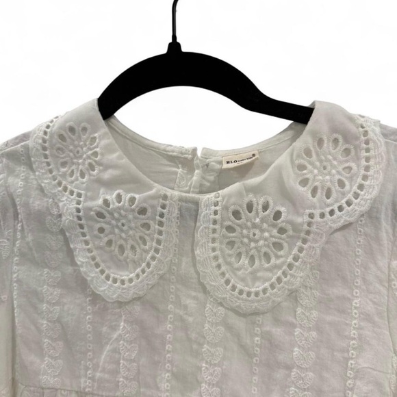 Elegant White Kids Casual Dress - Picture 3 of 5